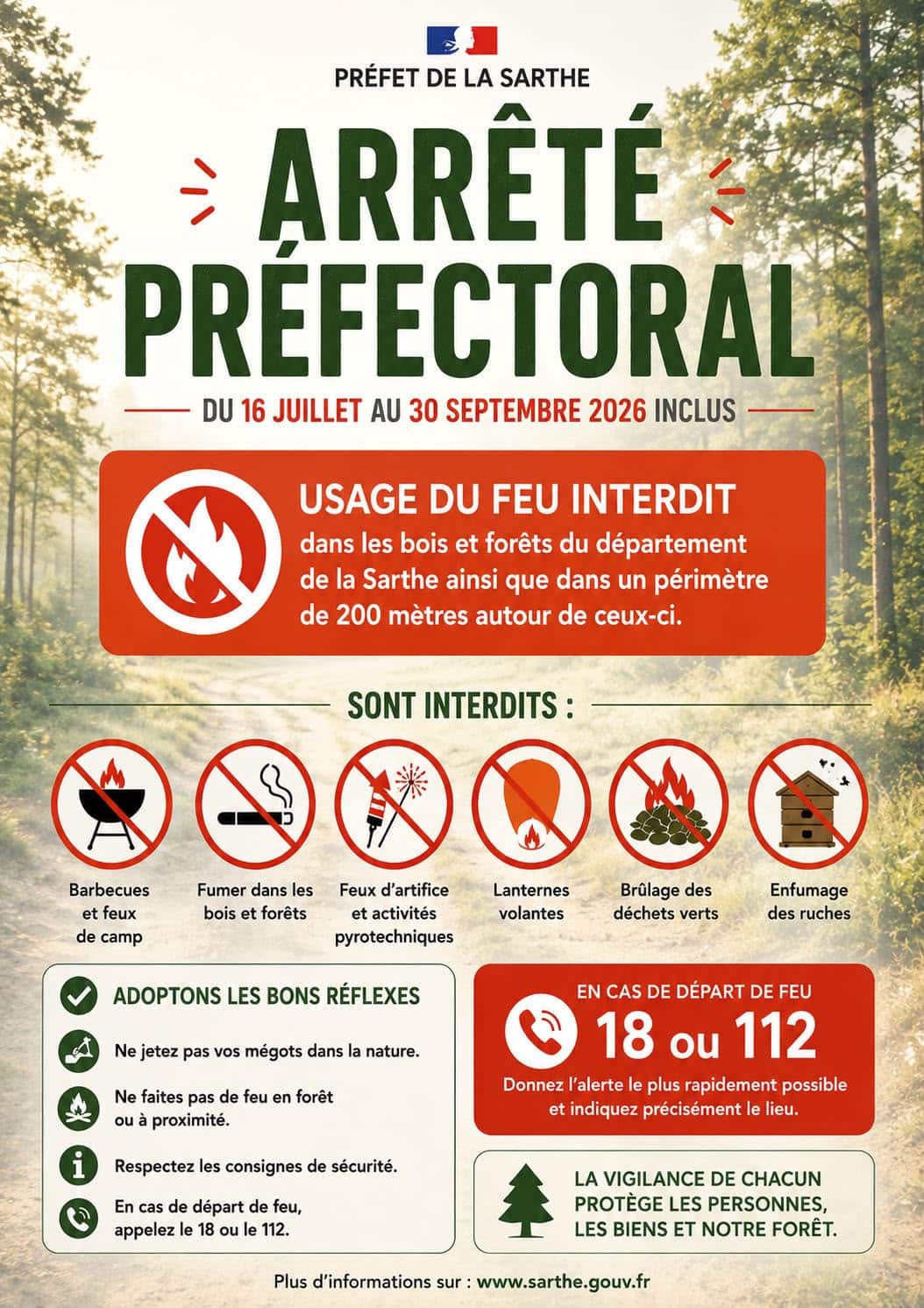 ARRETE PREFECTORAL FEU
